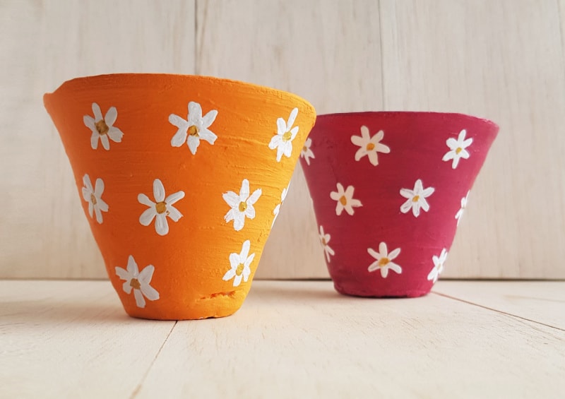 hand painted painted flower pots easy