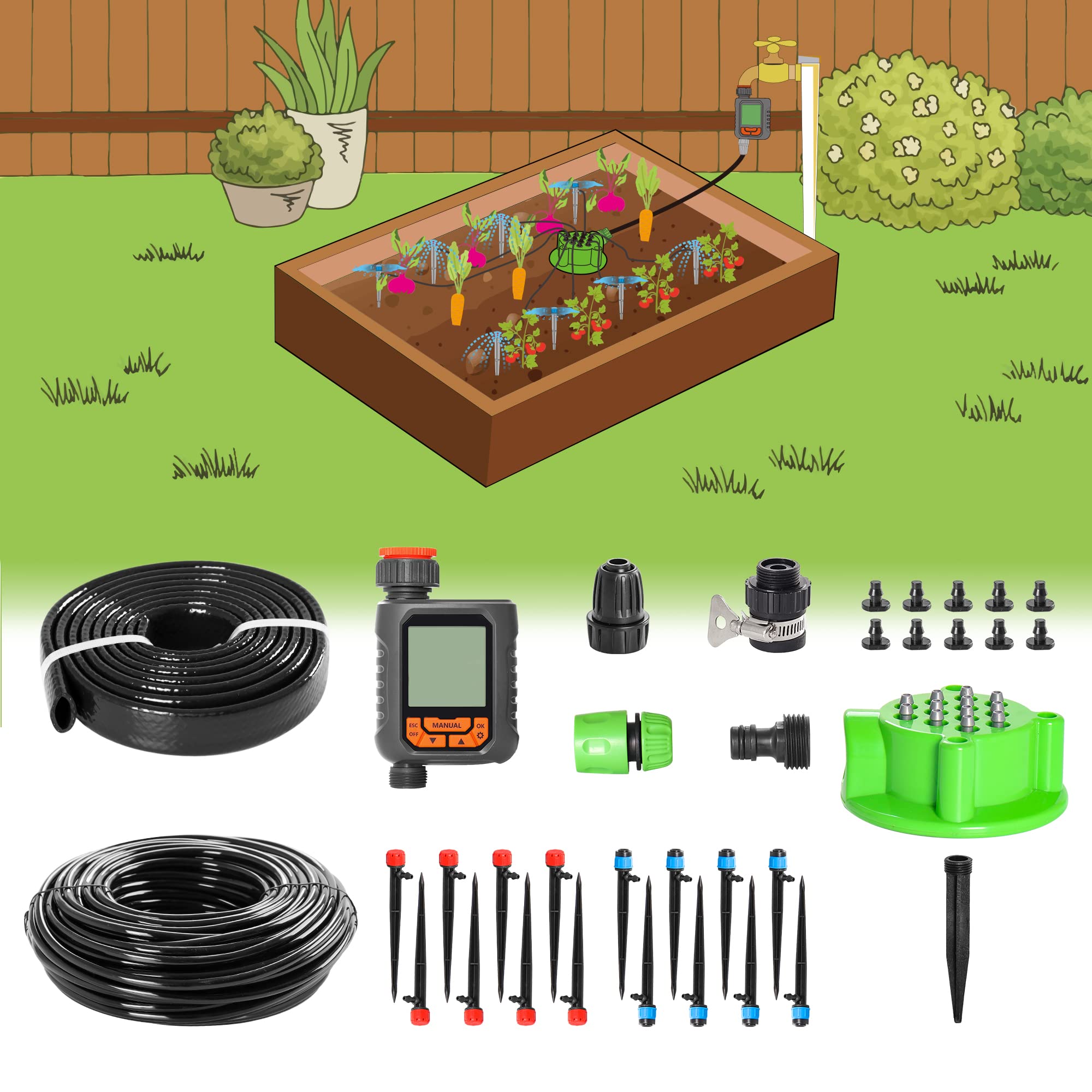 DIY Drip Irrigation System Automatic Watering Kit插图3