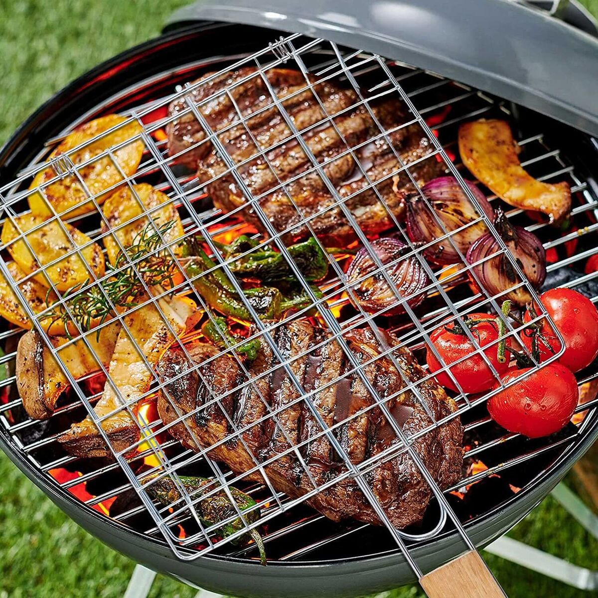 Barbecue Stainless Steel Folding Grill Basket插图4